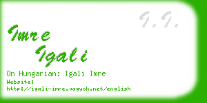 imre igali business card